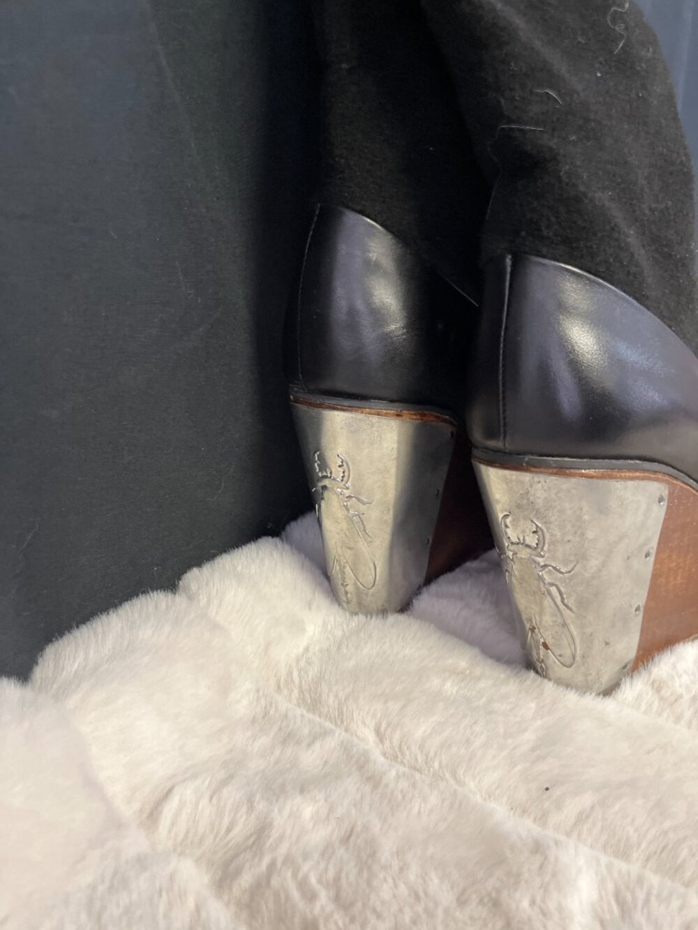 Vintage Zip-Up Fly London Wedge Heeled Boots with pocket Size 9 - Picture 3 of 7